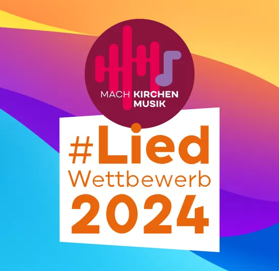 Banner zur Preisverleihungsgala zum Mach Kirchenmusik Liedwettbewerb 2024