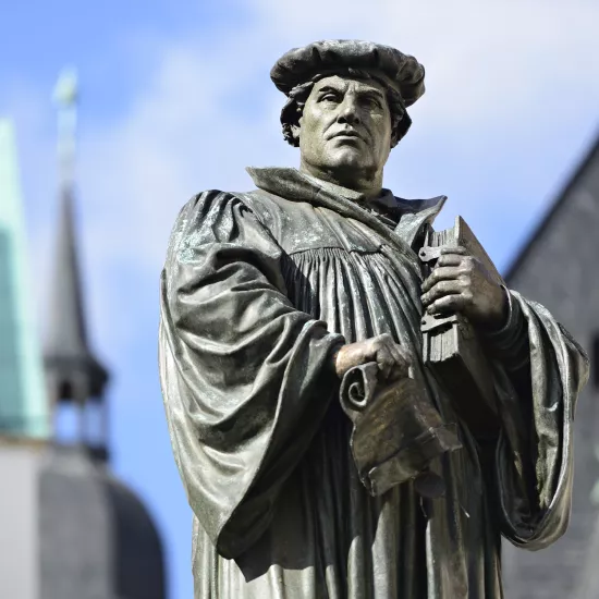 Eine Statue von Martin Luther